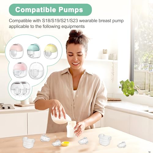 Image of Duckbill Valve Silicone Diaphragm 6pcs Suitable for MomMed /TSRETE S21 /S18 /S19 Wearable Breast Pump Replacement Parts Accessories