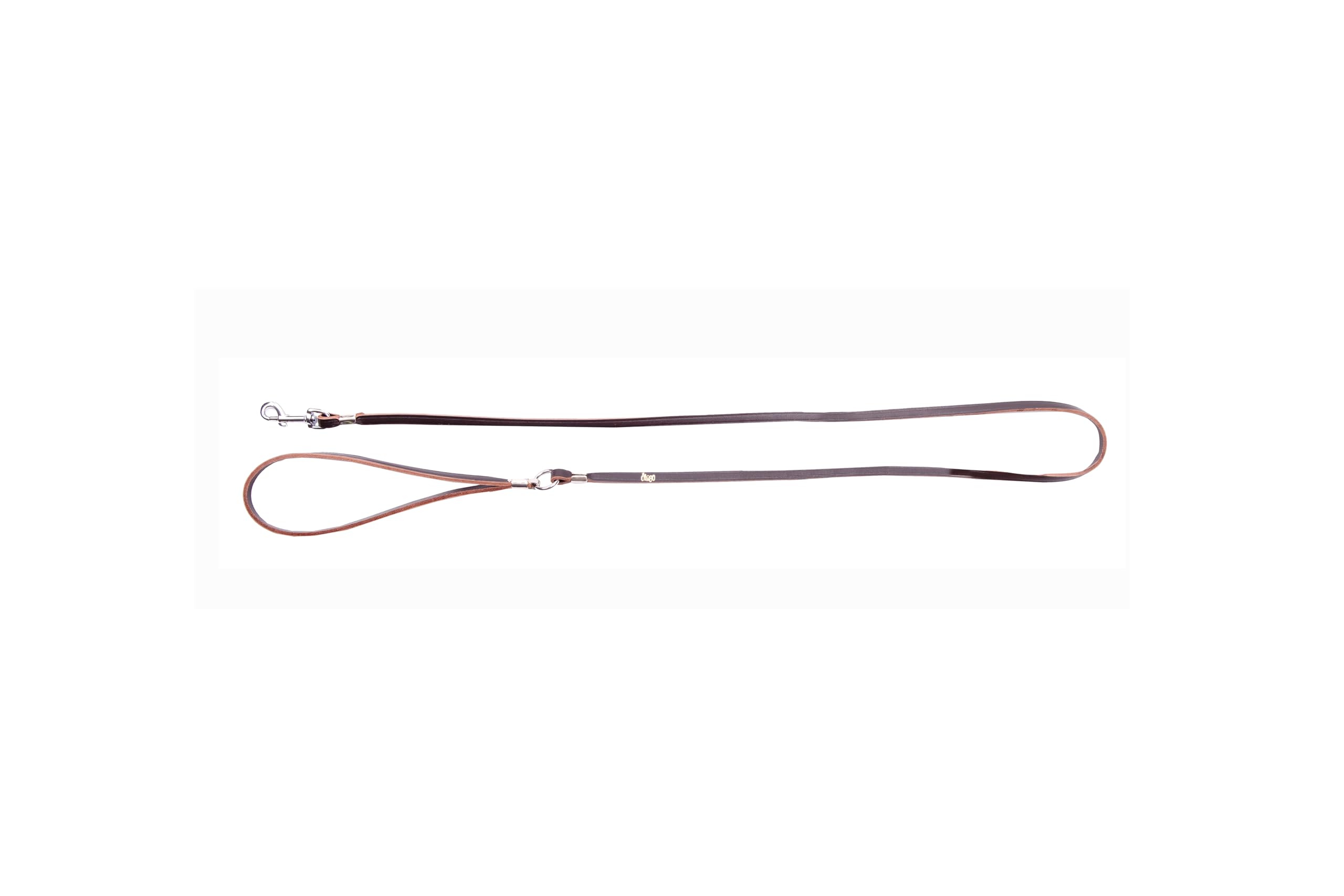 DINGO Classic Genuine Leather Dog Leash, Handmade, Strong, Riveted, 125 cm long for Dog Walks Brown Colour of Leather