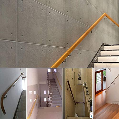 Soportes de pared de acero inoxidable resistentes, juego de 4 soportes duraderos para madera y acero, tornillos no incluidos
