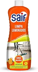Limpa Laminados Saif 1L, Saif, Limpador De Piso Laminado, Laranja E Amarelo, Mantém A Originalidade Do Piso, Facilitando Sua Vida, Maximizando Toda Limpeza