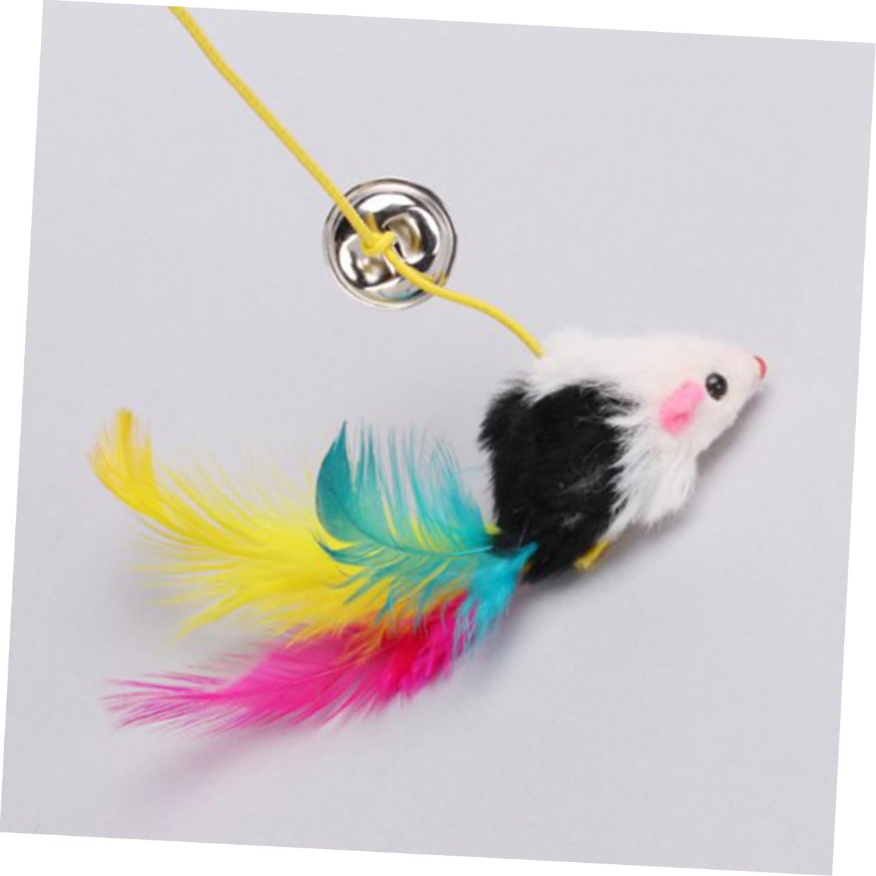 FOMIYES Canne à Pêche pour Chat Interactive Souris en Fourrure