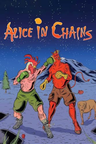 BUY ART FOR LESS Officially Licensed Alice In Chains Cartoon Boxing Rooster 24 x 36 Inch Art Poster - Decorative Print - Poster Paper - Ready to Frame