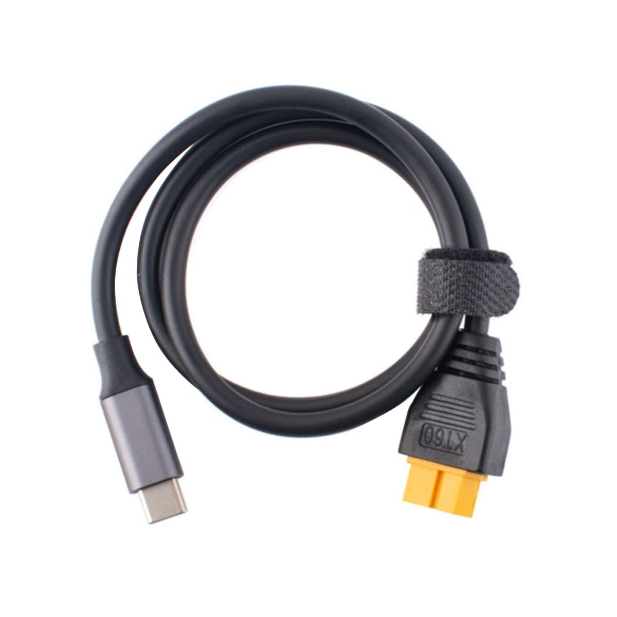 Muiltvoe XT60 Adapter Type-C to XT60 Balance Charger Adapter Cable 100W for Drones Solar Batteries Model Aeroplane Balance Chargers