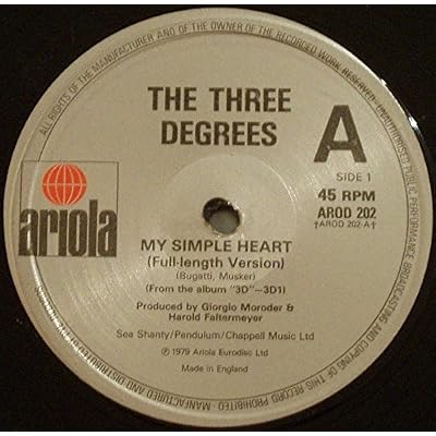 My Simple Heart / Hot Summer Night - Three Degrees, The 12"