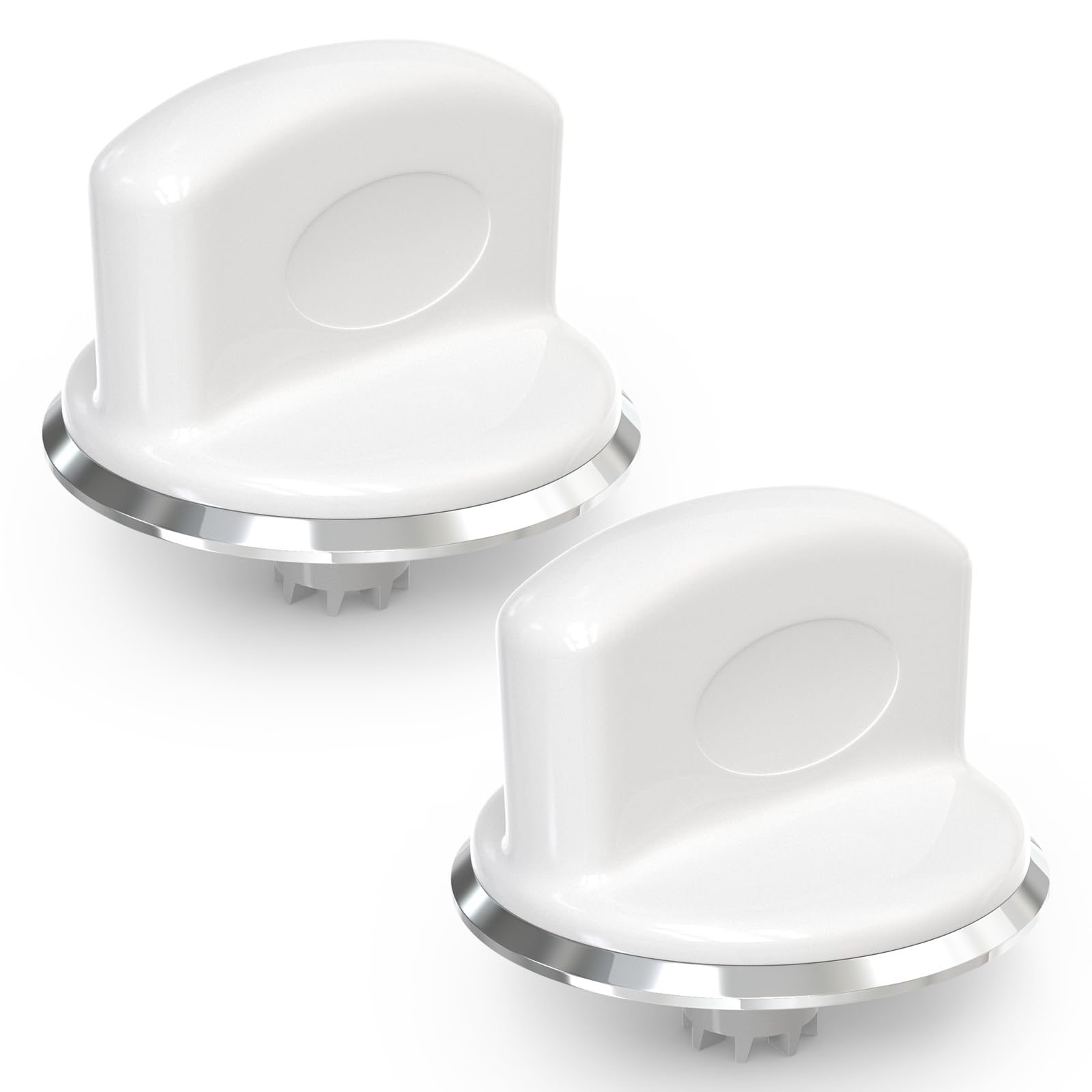 lubiyack2PCS WH01X10310 White Washer Knob Replacement Compatible with GE Washer WLSR3000G0WW, Replaces 1264403 AP3994965 AH1482286 EAP1482286 PS1482286