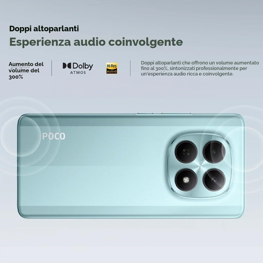 XIAOMI POCO M8 5G Smartphone, 8+512 GB, Argento