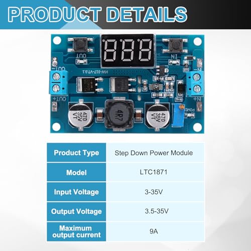 Régulateur de tension réglable LTC1871 Convertisseur Boost 9A MECCANIXITY