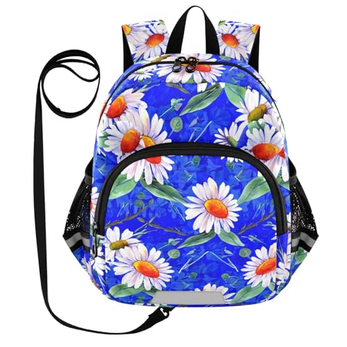 Leaves Floral Toddler Harness Backpack for Boys Girls 3-6 Years Kids Backpack with Anti Lost Safety Leash Baby Harness Bookbag for Travel Walking Preschool