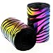 Midi Ribbon Holographic Laser Rainbow Zebra Pattern Printed Grosgrain Ribbon - 3" X 5 Yards/Pack - Color Black - Handmade Cheer Large Hair Bow,Gift Wrapping,Party Deco Wedding Supplies