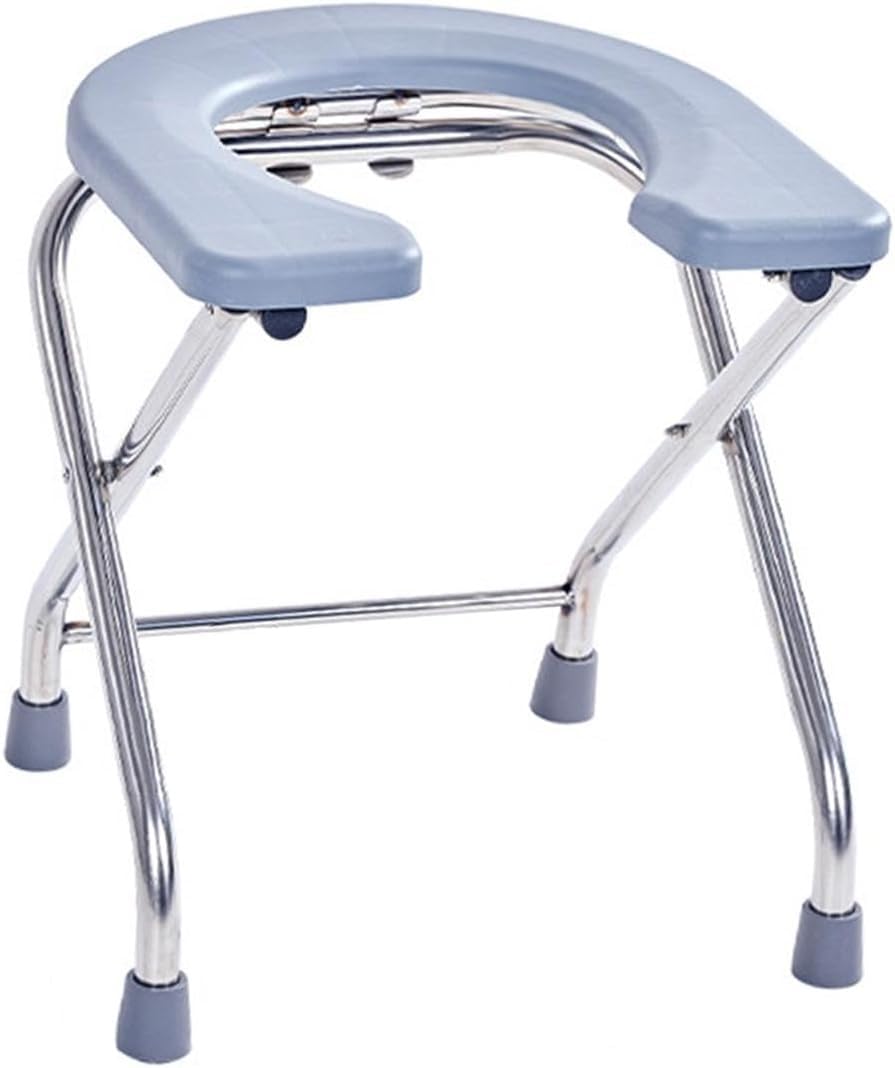 Gthtuhfd Women's B Elderly Portable Toilet Seat Stool Potty Chair Athroom Commode Chair Frosted Seat Oard Easy-To-Wash Foldable,Commode Chair, Raised Commode Chair ,33Cm