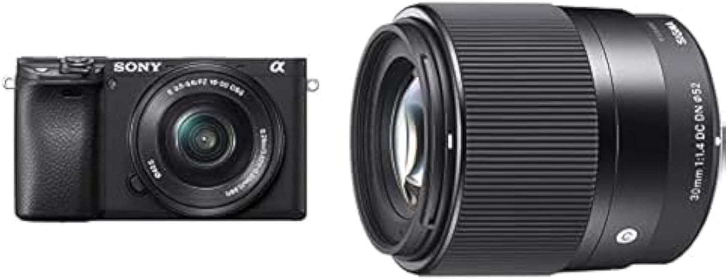 Sony Alpha A6400 Mirrorless Camera With 16-50 Lens Kit, With Sigma 30Mm F1.4 Contemporary Dc Dn Lens For Sony E