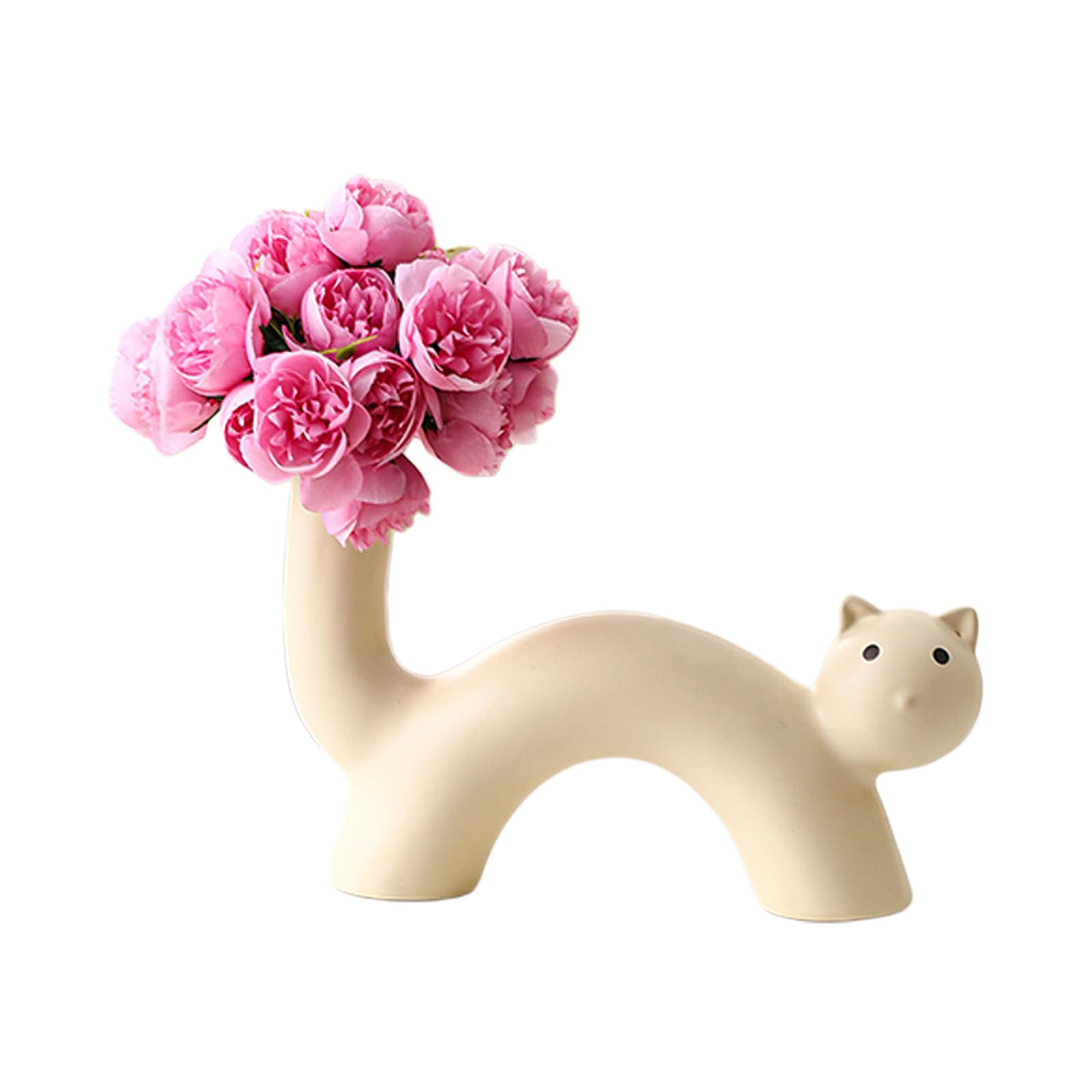 Cats Decors Decorative Flower Vases Vase Table Centerpieces Ceramic Buds Vase for Home Decors Cats Lovers Ceramic Buds Vases