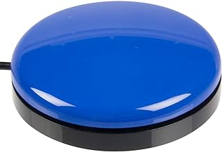 AbleNet Buddy Button Switch Blue - Large Tactile Assistive Technology Adaptive Switch Device for Accessibility - Product# 57600