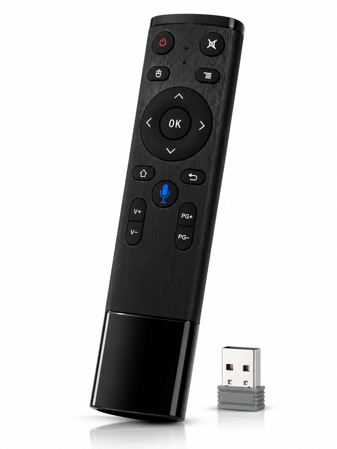 2.4G Wireless Air Mouse Remote Control with Voice Command, Motion Sensing Gyroscope Fly Mouse, USB Plug & Play for Smart TV, Android TV Box, PC, Laptop, Projector, HTPC- Pack of 1-picture-30