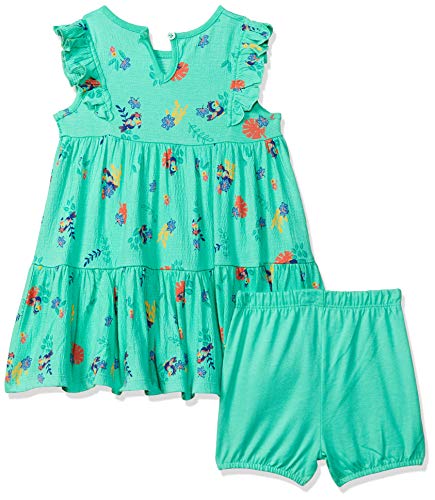Image of miniklub Girls Green Printed A-Line Dress
