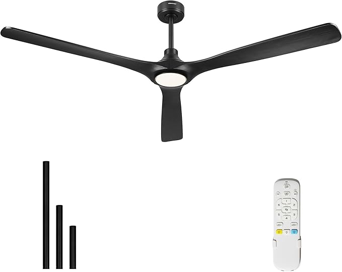 Ventilador de Techo 72 Pulgadas Con Luz LED y Control Remoto