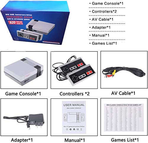 Mekela Classic Retro Game Console, Built-in 350 Games with 2 Classic Controllers