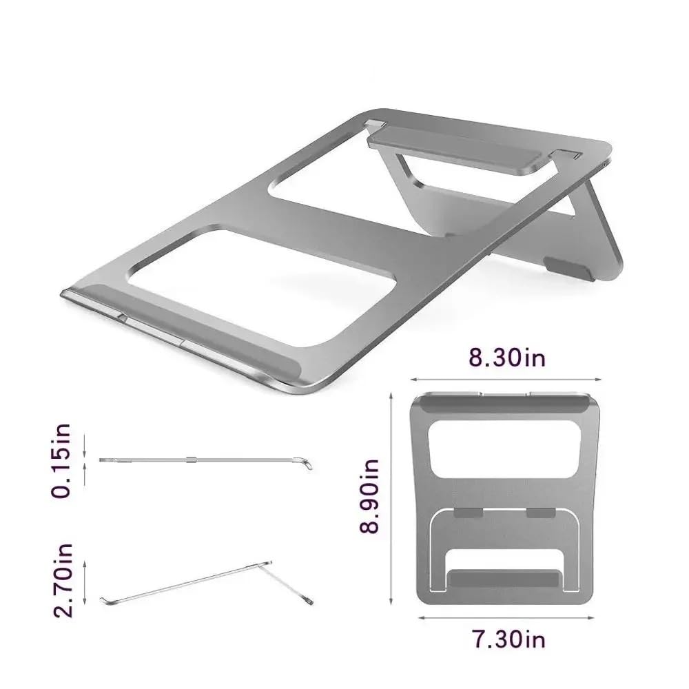 Supporto per Laptop Supporto for Laptop in Lega di Alluminio, Supporto for Laptop con dissipazione del Calore da Tavolo Rialzo per Laptop