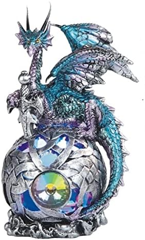 George S. Chen Imports Dragón en la pantalla LED de la estatua del orbe de la luz (71508)