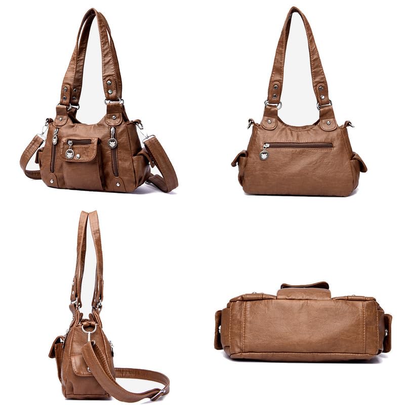 Hobo Bolso de Hombro para Mujer Bolso de Mano con Bandolera en Cuero PU Bolsos Bandolera Bolso de señora para Damas Mamá Bolso de Bandolera
