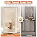 BFNN Cat Screen Door, Extra Tall Cat-Proof Mesh Gate, Fit Door Size 32'' x 80'', Anti Scratch Mesh with Zipper Closure, for Living Room, Kitchen, Bedroom (White, U-Shaped)