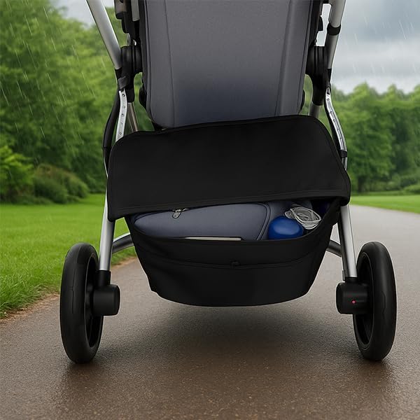 Miniatura 6 de Cubierta de cesta para cochecitos UPPAbaby Vista V2 y Vista V3, protege y oculta las pertenencias, fácil fijación y acceso, material resistente al