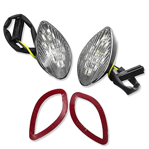 HTTMT MT224-003-CL Euro Led Flush Mount Turn Signal Light Compatible with 2004 2005 Cbr 1000 RR Cbr1000Rr Clear