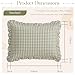 KKJIAF 2 Pcs Plaid Ruffle Pillow Case Standard Size, Cotton Gingham Ruffled Euro Sham Pillow Covers 20x26 Inch, Linen Feel Plaid Bed Pillow Shams with Envelope Closure for Sofa Bed (Sage Green Plaid)