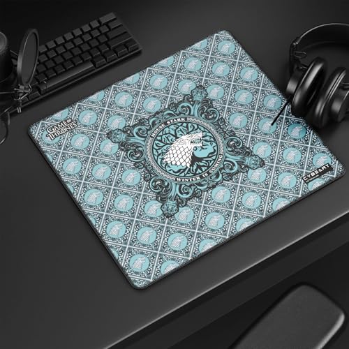 Image of Cybeart | House Stark Gaming Mouse Pad (Large - 450x400x4mm) | Waterproof, Never Slip Base, Stitched Edges, Esports Grade
