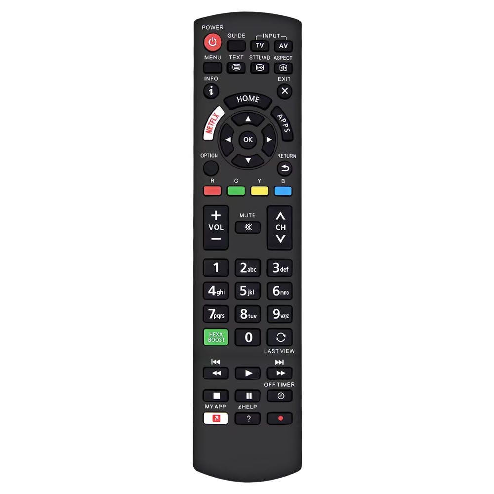 Universal Remote Control for Panasonic TV Remote Control Works for All Panasonic Plasma Viera HDTV 3D LCD LED TV