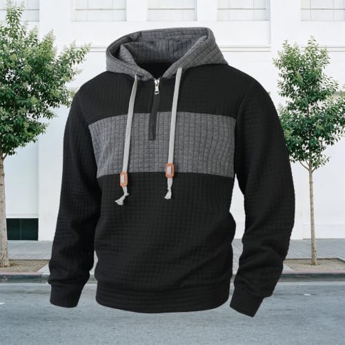 Sudadera para el tiempo libre con capucha ajustable y corte holgado masculino 3