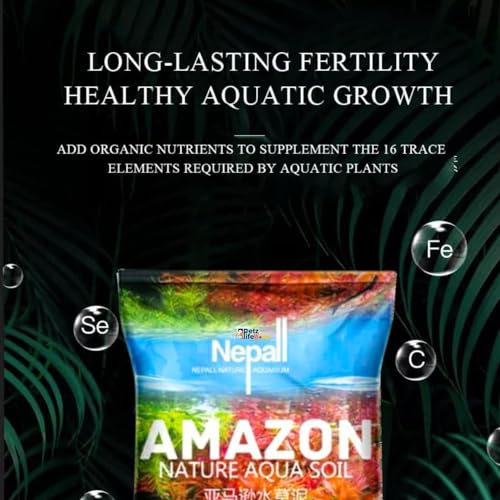 Image of Nepall (9 L) Aqua Soil Planted Aquarium Substrate | Fish Tank Water Grass Mud for Natural Aquatic Plants and Shrimps | No Cloudiness | Clear Water | Rich Nutrients