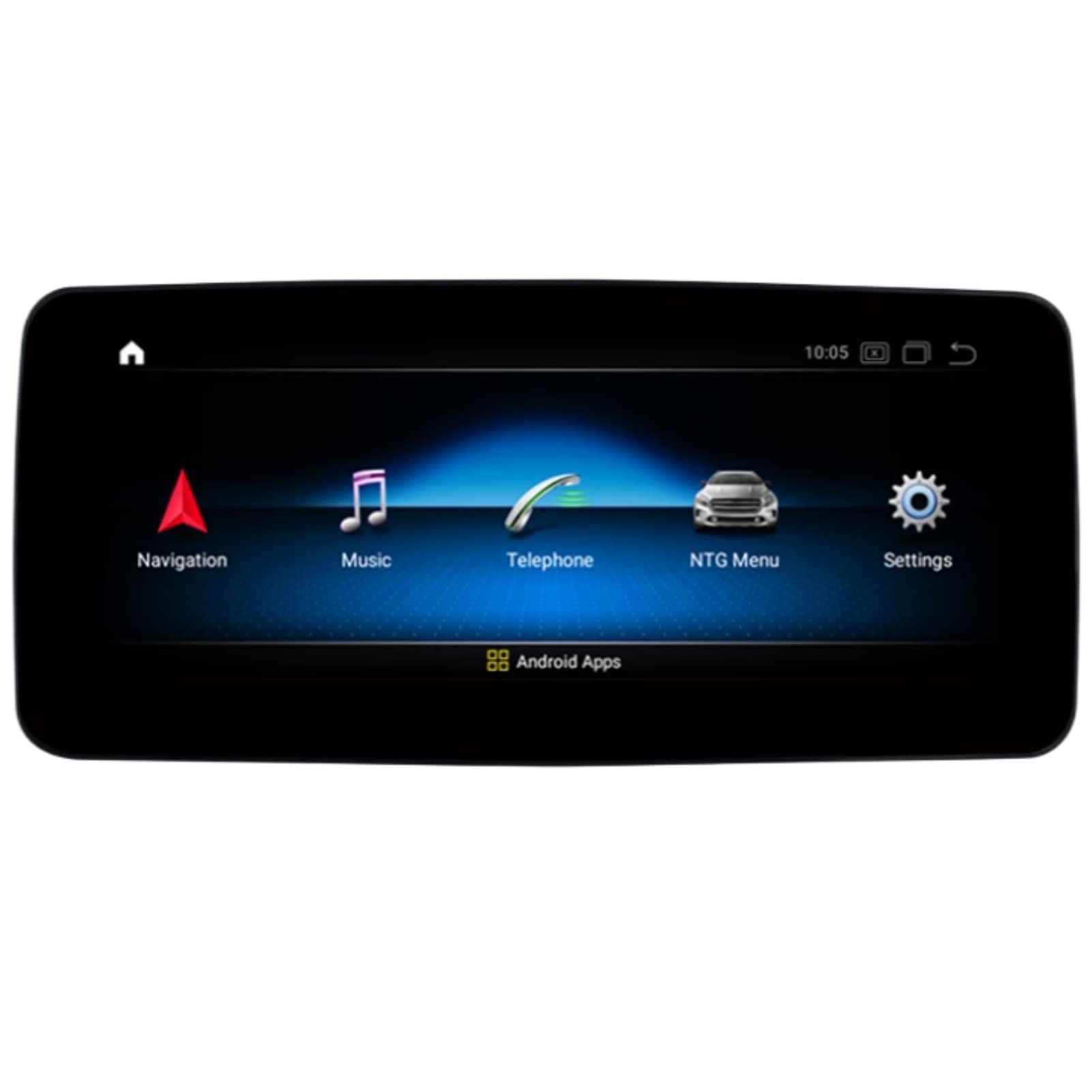 upsztec 10.25 inch Android 12 System 1920 * 720 Car GPS Navigation Radio Multimedia Player for Mercedes Benz C Class GLC NTG 5.0 206-2018 4+64GB Built in carplay