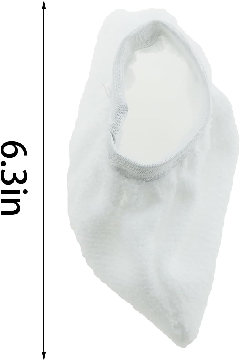 TAODAN 10PCS 16x7cm White Universal Reusable Microfibre Fabric Steam Mop Pad Suitable for Handheld Steam Cleaners