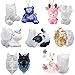 Musykrafties 3D Animaux Résine Époxy Silicone Moules Set Porte-Clé Breloque Pendentif Bijoux Boîtier, Béton, Plâtre, Savon, Bougie, Cire, Argile Polymère 7-count, Hauteur 2.6-3inch