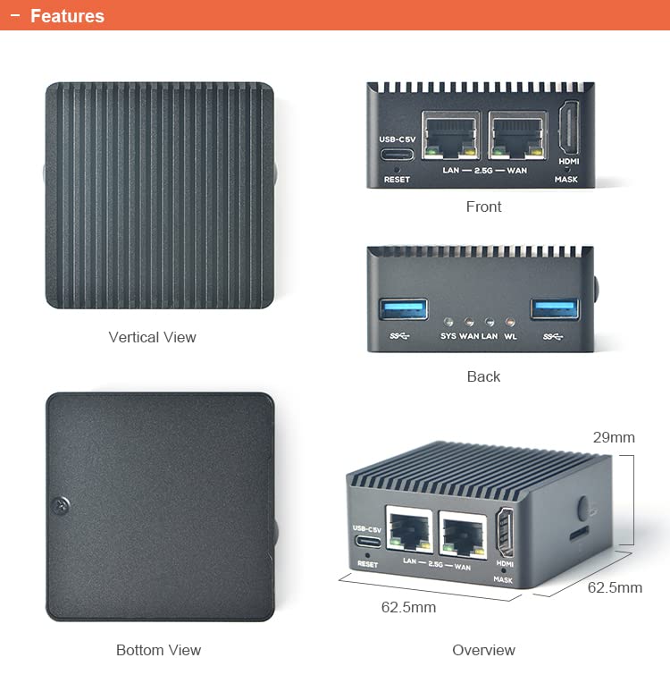 Amazon.com: youyeetoo NanoPi R5C Mini Router with Metal Case