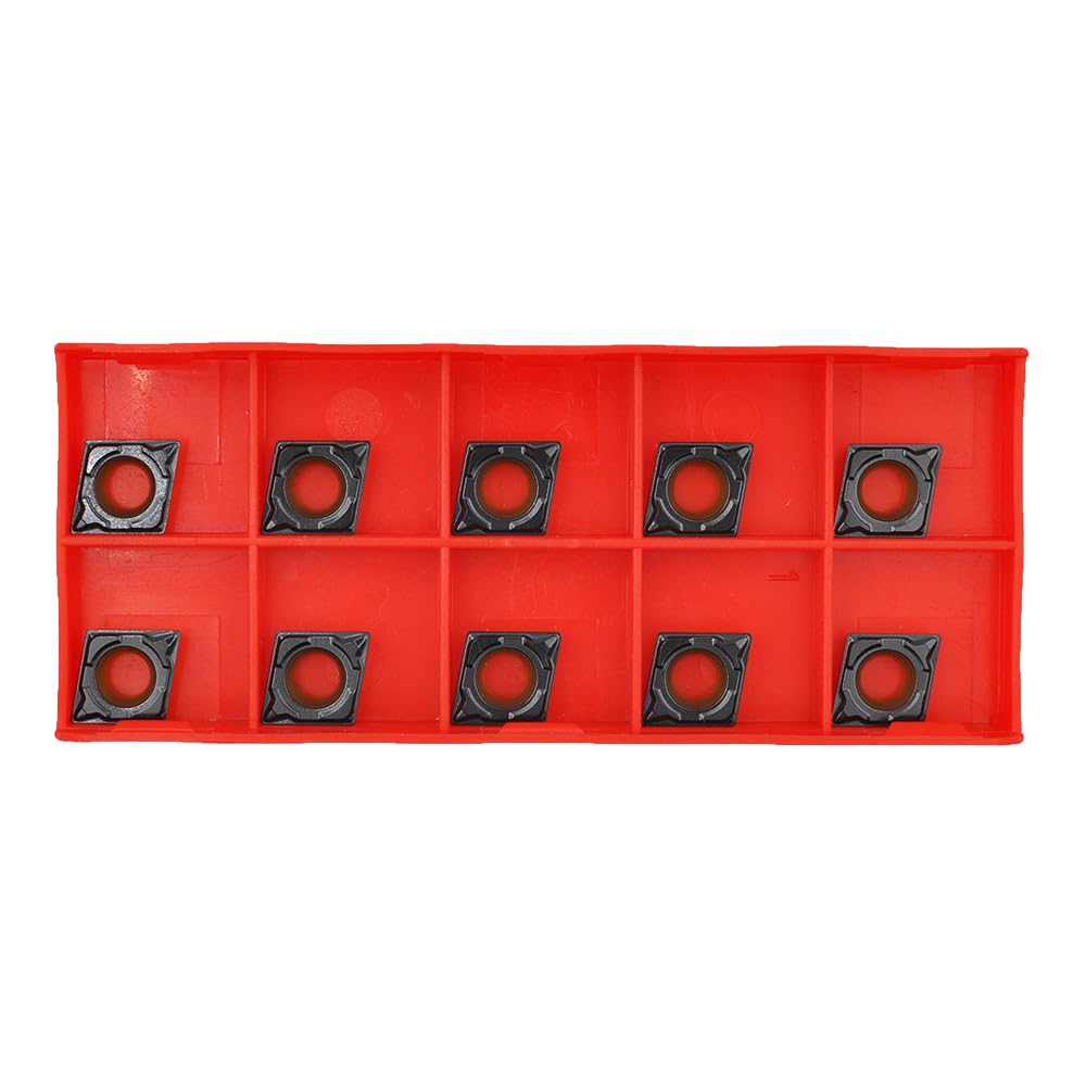Carbide Turning Inserts Ccmt32.51 / Ccmt09T304-PF for Finishing Cutting Steel, CCMT for Lathe Turning Tools, 10 PCS.