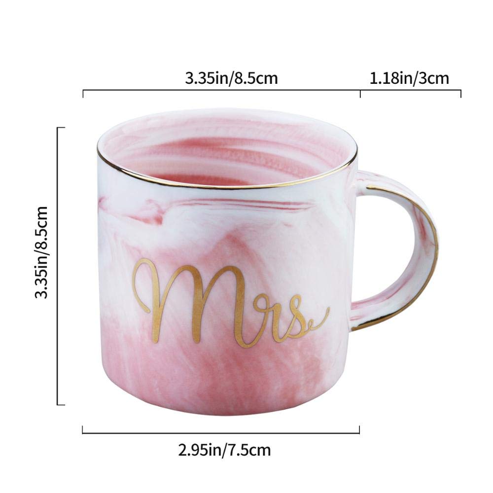 ceramiczny kubek do kawy kubek marmurkowy ceramiczny kubek dla pary kubek śniadaniowy filiżanka do herbaty zestaw filiżanek do kawy prezent 400 ml (2 szt.) filiżanki do herbaty (pojemność: