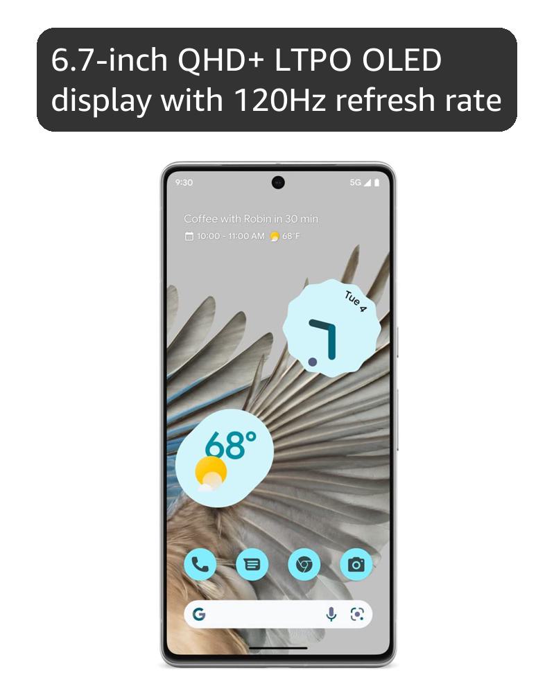 Amazon.com: Google Pixel 7 Pro 5G, 128GB, Snow - Unlocked (Renewed