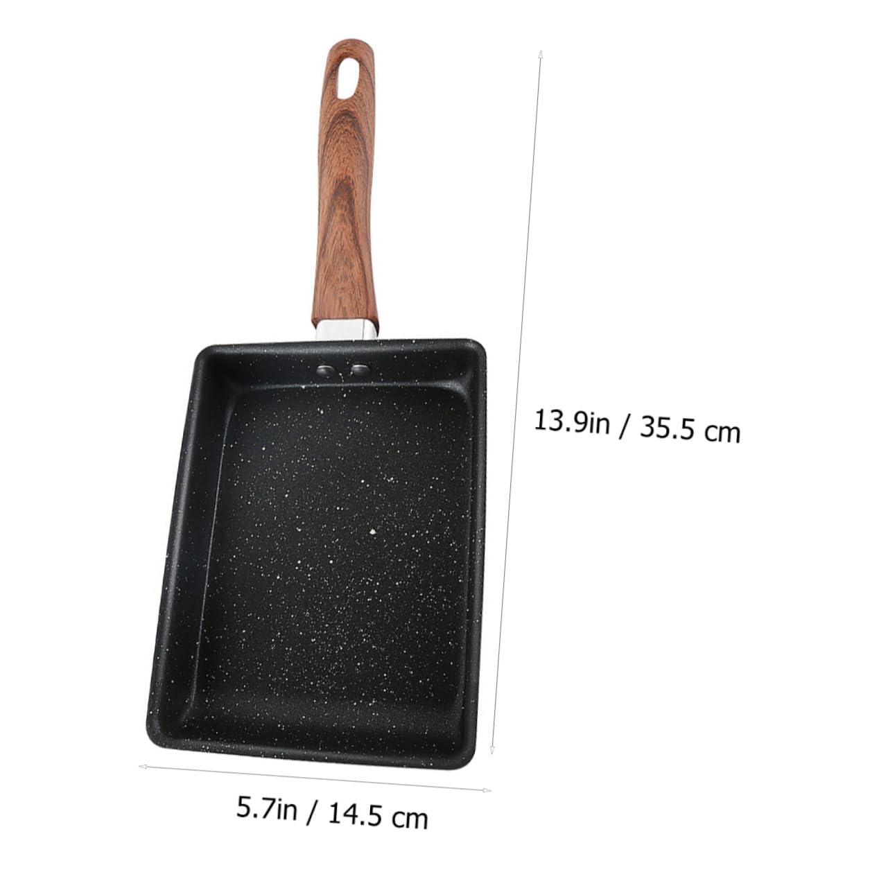 Padella Quadrata Nera in Ferro Rivestimento Antiaderente Multifunzione per Cucinare Tamagoyaki e Verdure per Barbecue e Escursioni All'aperto