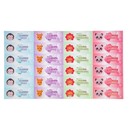 Zoo Buddies Diamond Painting Kits (24Ct)- Perfect Goodie Bag Party Favors For Kids Birthday Party -Each Includes Animal Gem Craft Activity & Sticker- Kids Multi-Item Party Favor Packs For Boys & Girls #TOP1