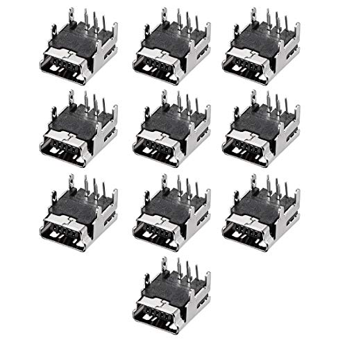 uxcell Mini USB PCB Connector 5P Hembra 10 Piezas miniatura 1