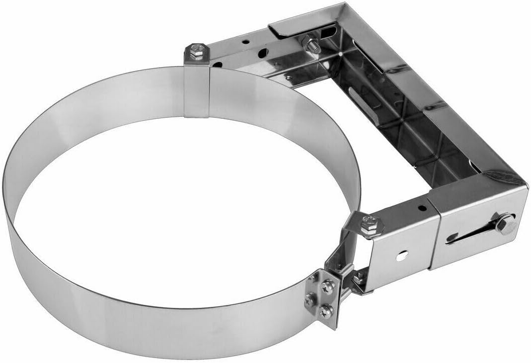 BirnePower Stainless Steel Chimney Pipe Wall Holder Pipe Holder Stove