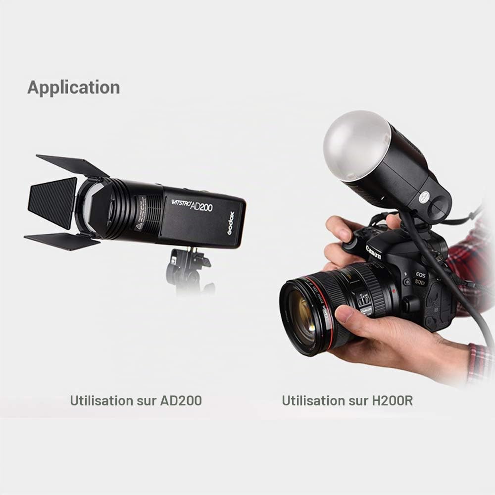 GODOX AK-R1 Kit D'accessoires Tête Flash Ronde, Interface Magnétique | Empilable pour Créer des Effets Lumineux Créatifs, pour Godox V1 V1Pro V100 V1mid AD100pro AD100proII H200R AD200 AD200ProII