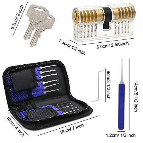 Professional Practice Tool Lockset, Set with 3 Locks 17 pcs Tools - Thumbnail 3