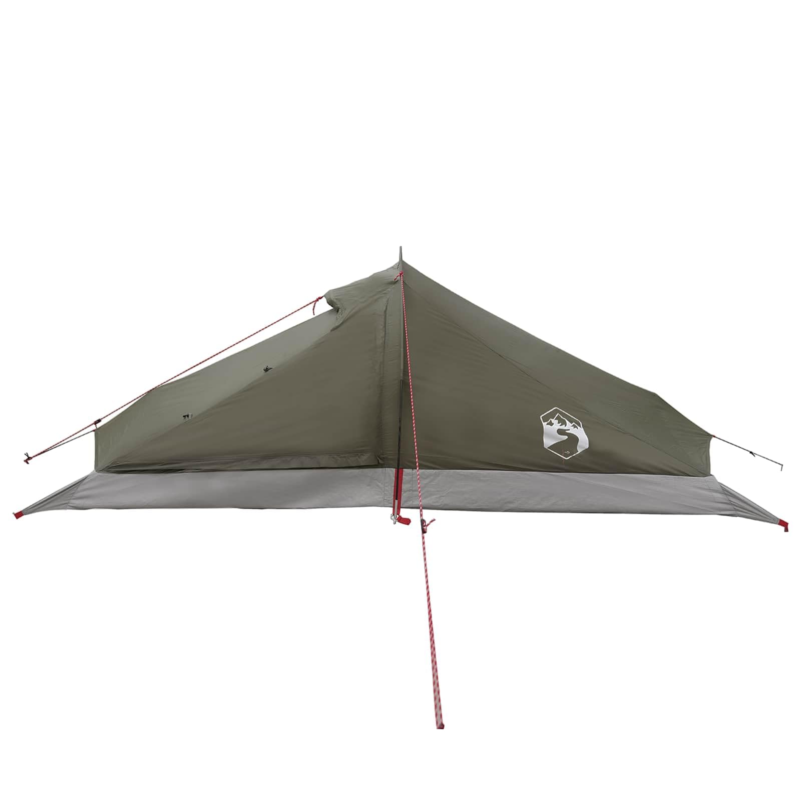 Mangloder Trekkingzelt Grün 4-Personen aus 185T Polyester mit PU-Beschichtung, leicht, wasserdicht, UV-beständig, stabiles Tunnelzelt für Camping, Wandern, Outdoor, Familien- und Festivalabenteuer