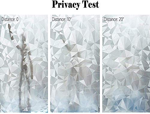 Niviy 3D No Glue Static Cling Window Films Privacy Cut Glass Window Sticker For Bathroom Office Kitchen Window Decor 11.8"X 78.7" #TOP2