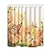 XCBN Cortina de Ducha de diseño Creativo de Flor de Mariposa Cortina de Ducha de baño Impermeable y Lavable con mosquitera A2 90x180cm