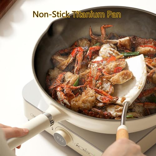 Wok Titanium con Tapa Antiadherente Fondo Plano 9.45" miniatura 5
