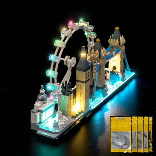 Image of LED Lighting Compatible with Lego Architecture London Skyline 21034,Light Kit Compatible with Lego 21034, NOT Included The Model Set - JUST Lights